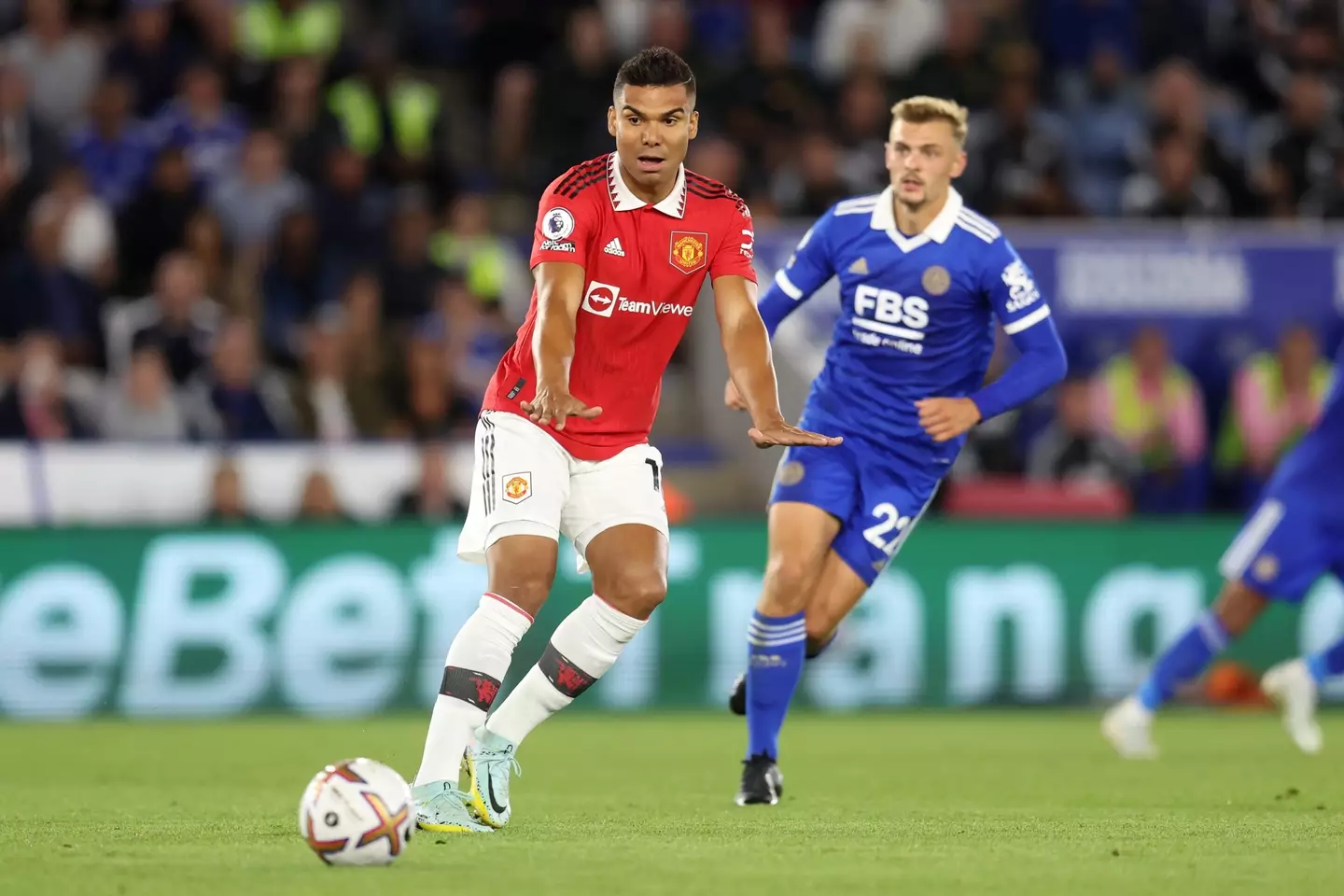 Casemiro against Leicester City. (Man Utd)