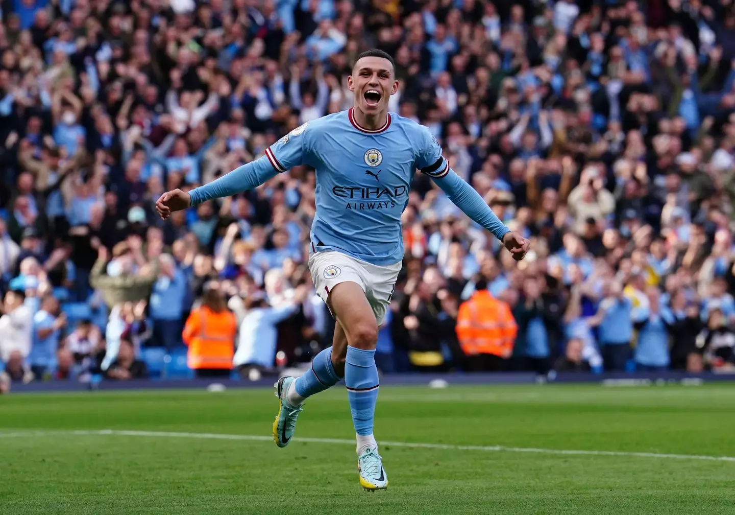 Foden also scored a hat-trick in the 6-3 win. Image: Alamy