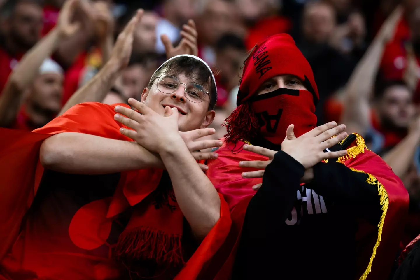The Albanian eagle gesture can be incendiary depending on who it is directed to (Getty)