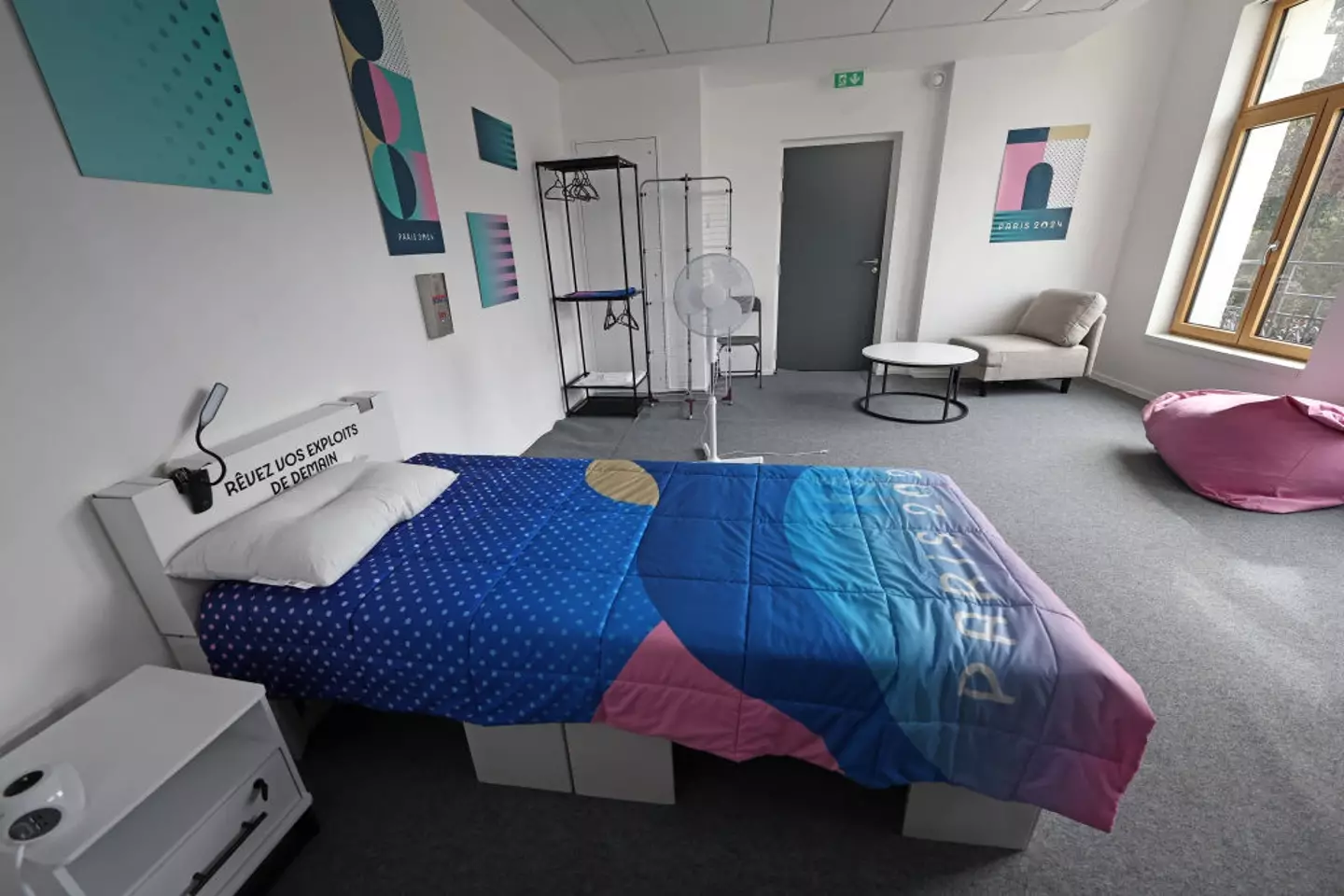 A typical room at the Olympic Village (Image: Getty)