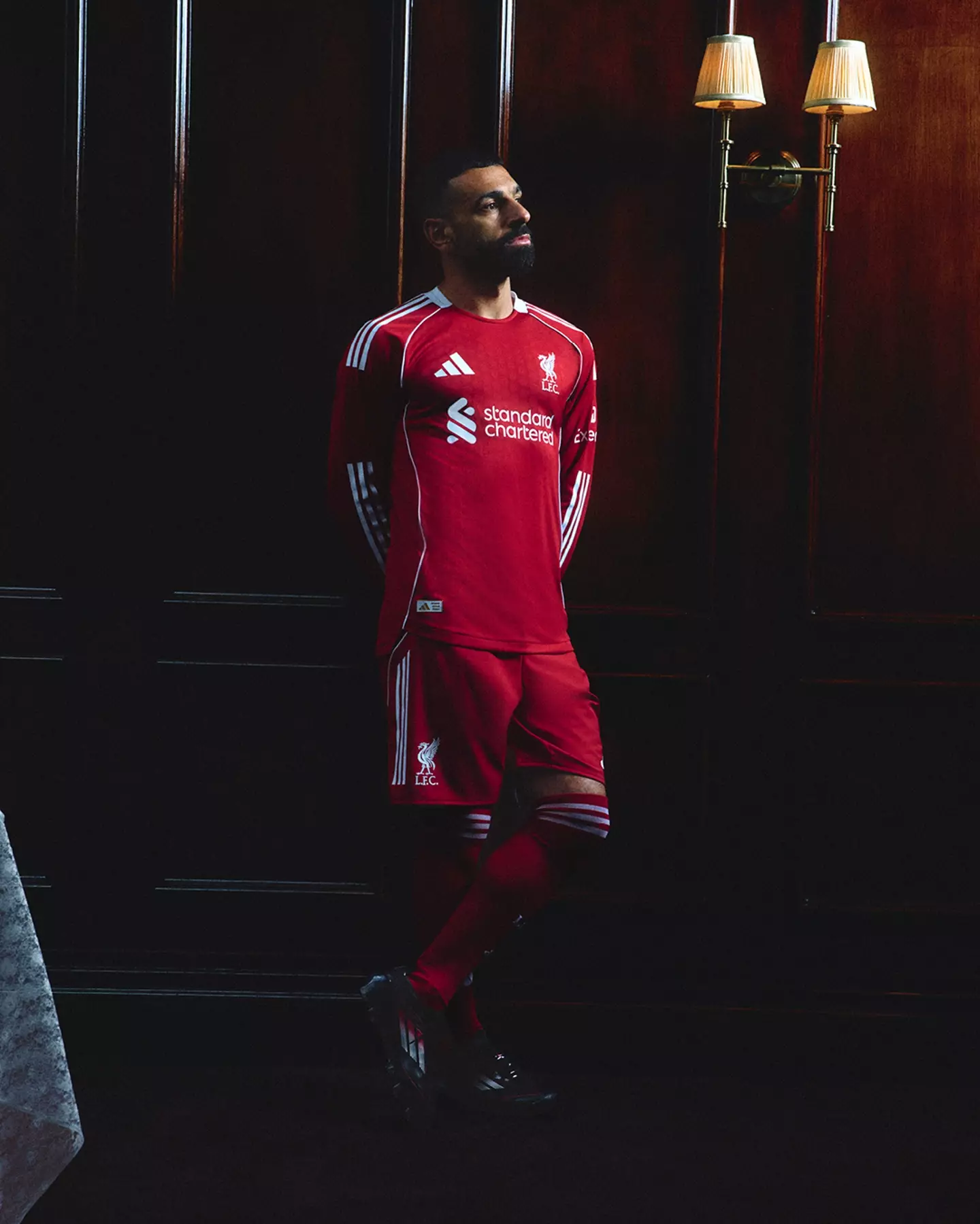 Mo Salah in Liverpool's 25/26 home kit (credit: adidas/LFC)
