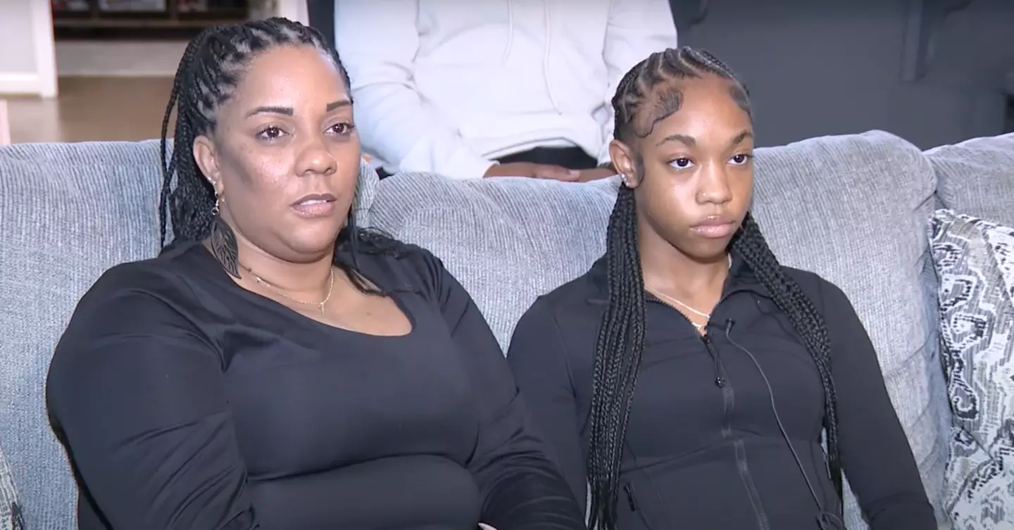 Tucker and her mother did a TV interview after the shocking incident. Image: WSET ABC 13