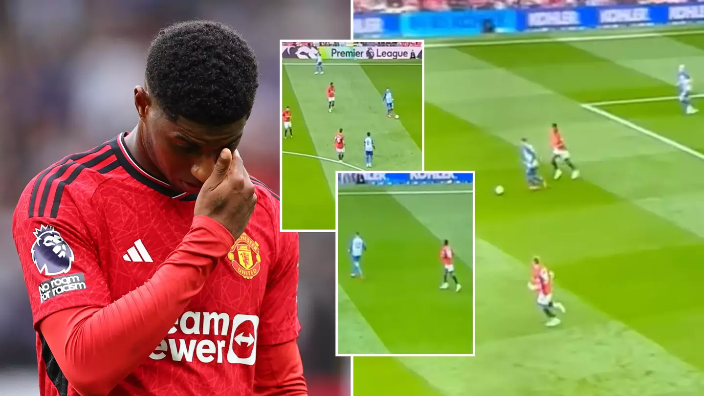 Marcus Rashford’s ‘disgraceful’ lack of effort when pressing vs Brighton has emerged