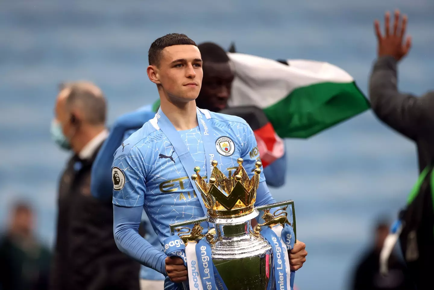 Phil Foden with the Premier League trophy (PA Images / Alamy)