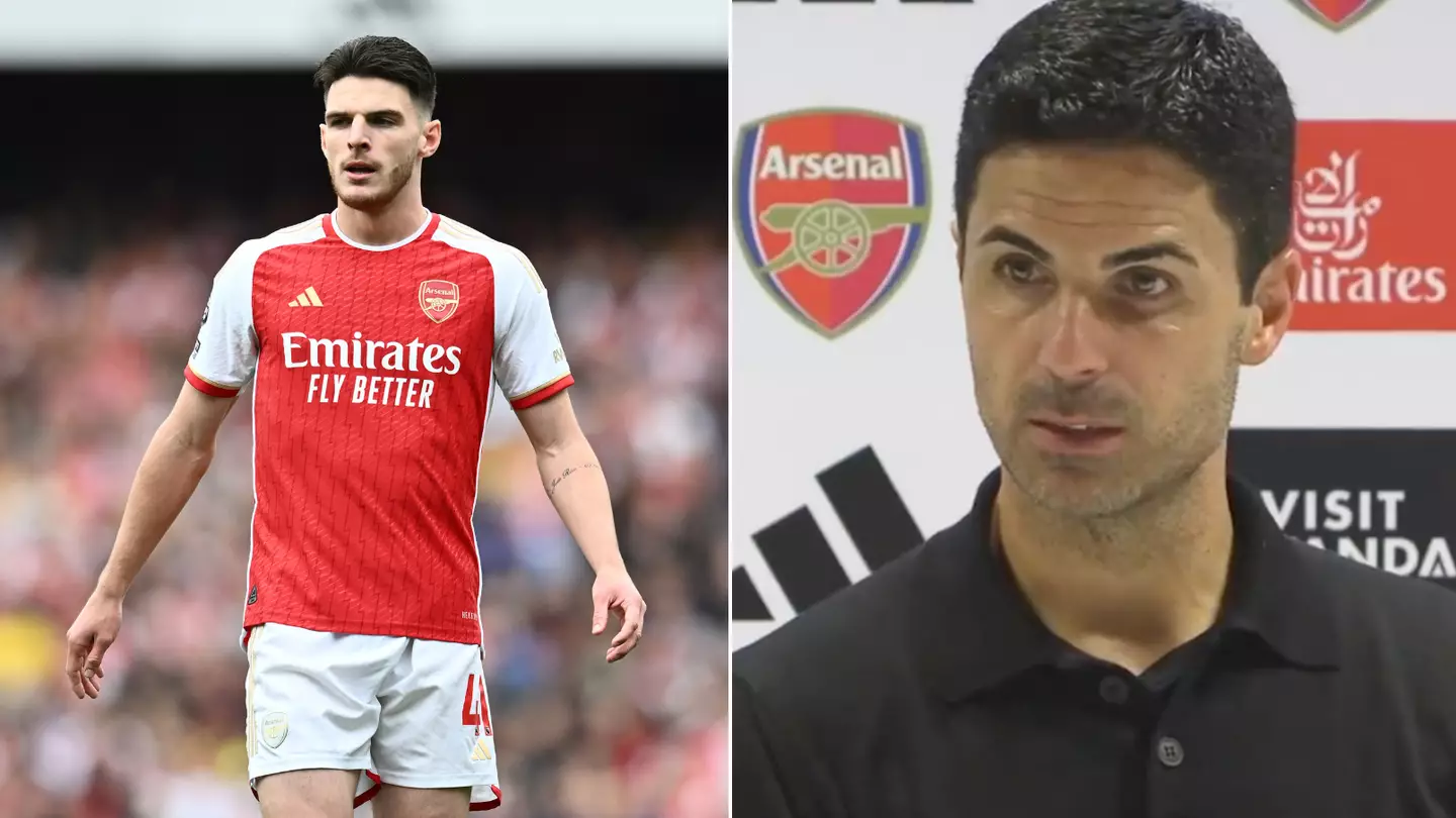 Mikel Arteta reveals "strange" reason he substituted Declan Rice at half-time against Spurs