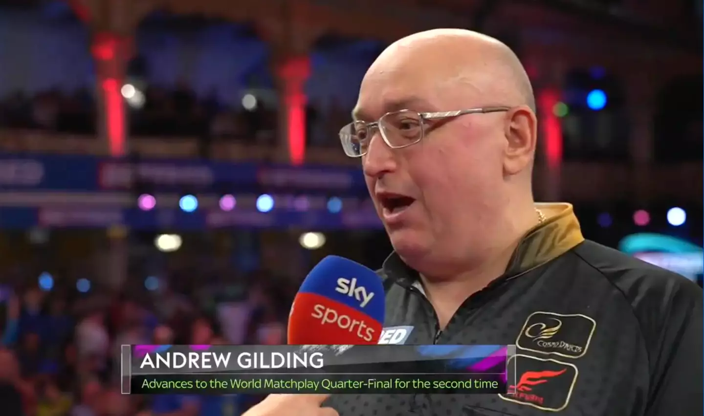 Gilding's latest interview has gone viral. Image credit: Sky Sports