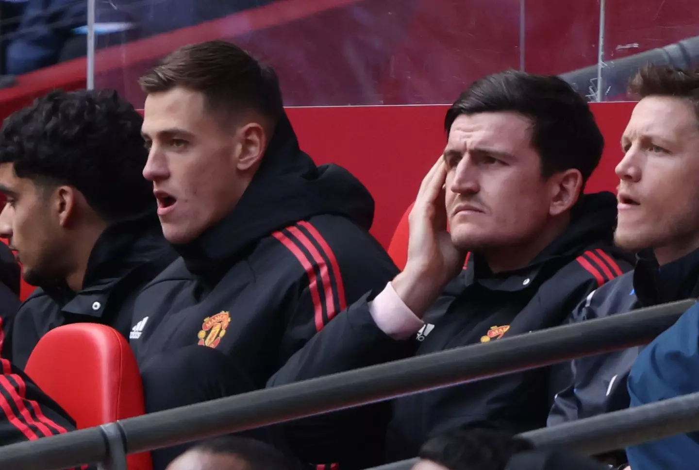 Maguire has often been on the bench this season. Image: Alamy