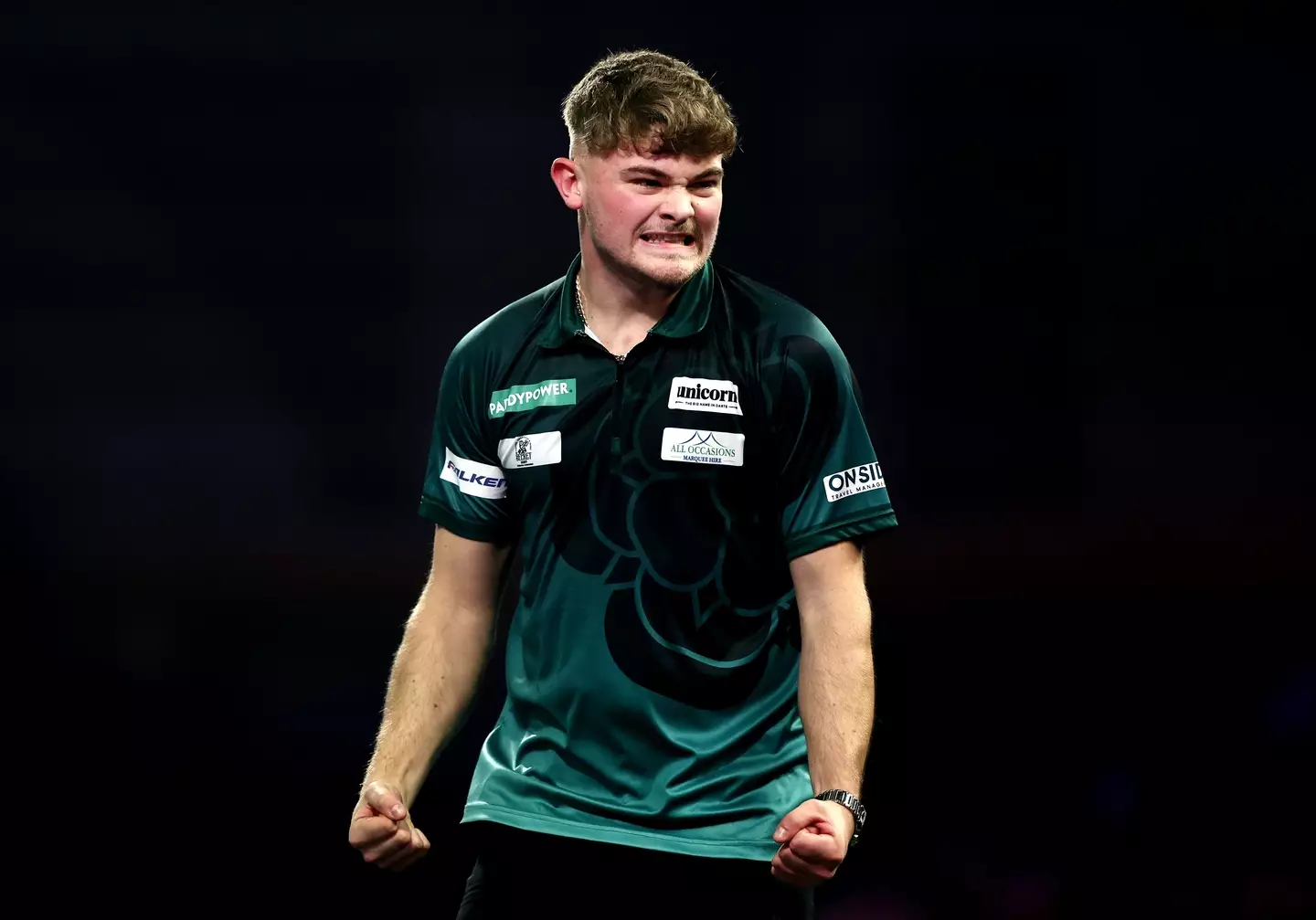 Manby has made it the round of 16 in his first World Darts Championship. Image: Getty