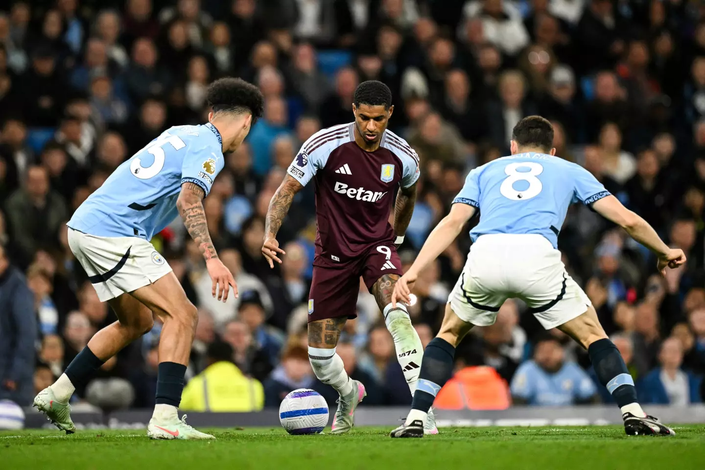 Marcus Rashford spent the second half of last season on loan at Aston Villa. Image: Getty