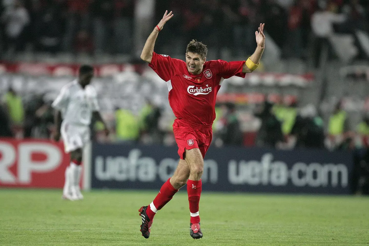 Steven Gerrard inspired Liverpool's 2005 Champions League triumph. Image: Getty
