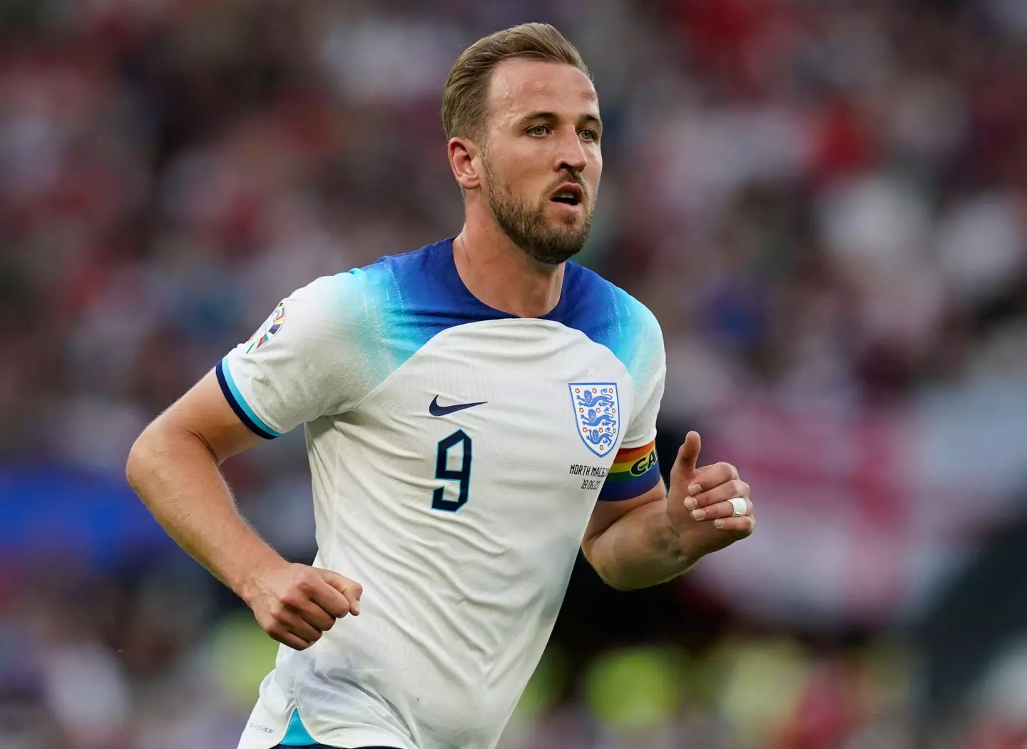 Harry Kane in action for England. Image: Alamy