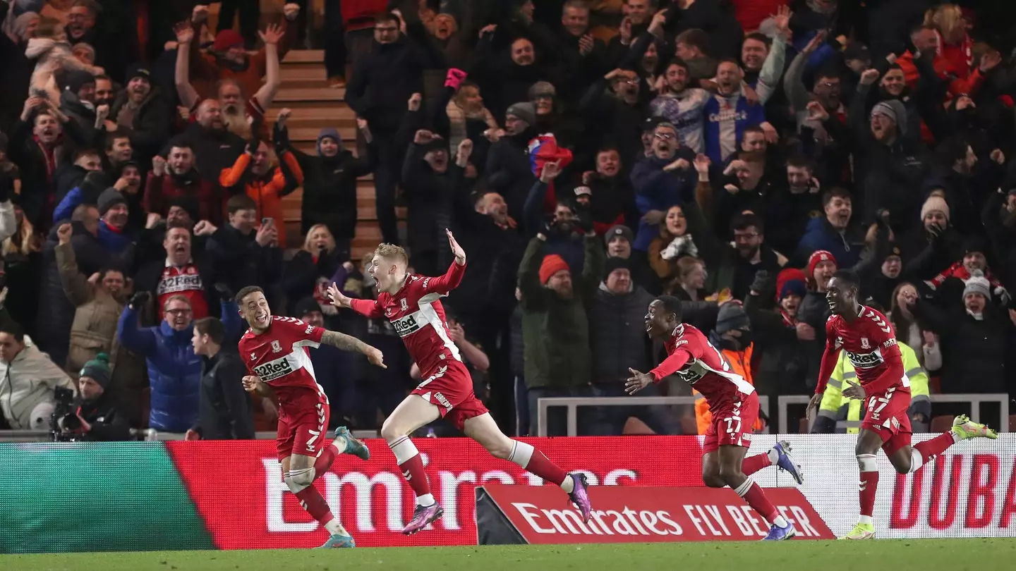 Boro earned their place in the FA Cup quarter final with an extra time win over Tottenham. Image: PA Images