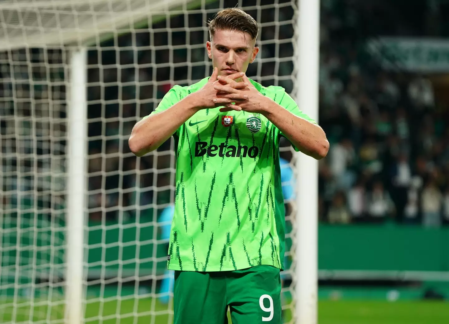 Viktor Gyokeres has been linked with a move to the Premier League. Image
