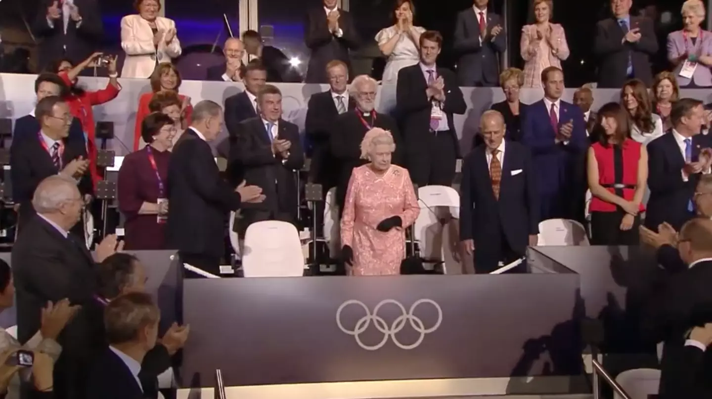 The Queen took her seat. Image: Alamy