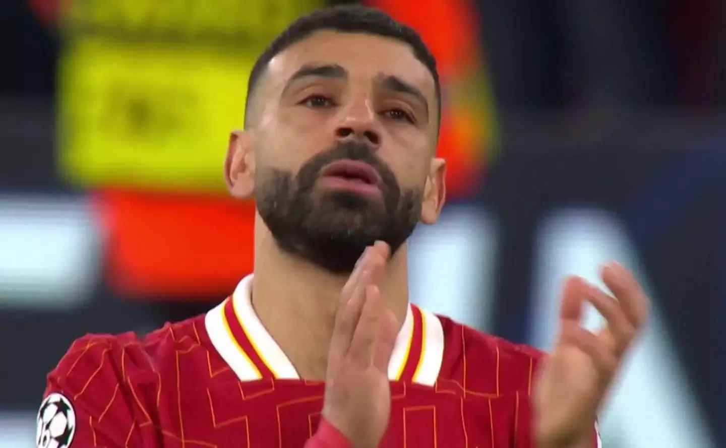 Mohamed Salah broke down in tears after Liverpool's Champions League elimination to Paris Saint-Germain. Image: Getty