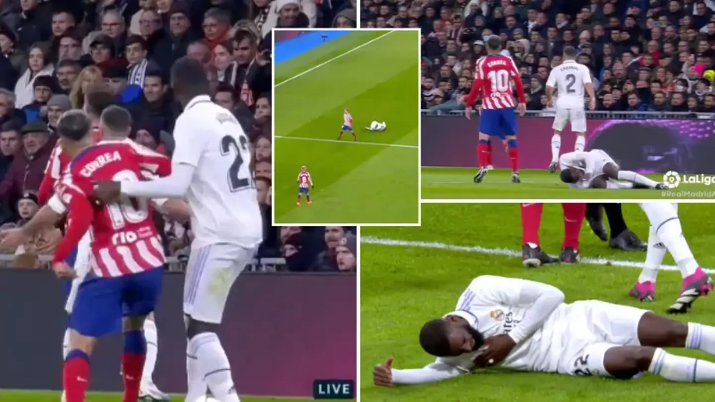 Fans and commentators can't work out why Angel Correa was sent off in the Madrid derby