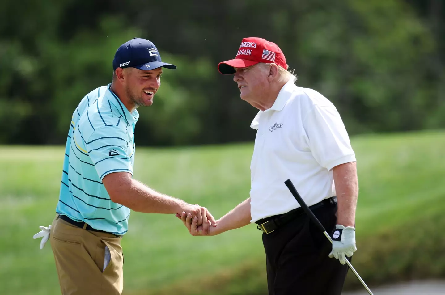 Bryson DeChambeau has played with Donald Trump. Image: Getty
