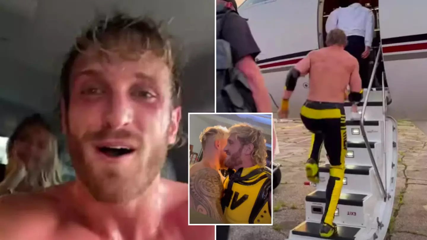 Logan Paul travelled 1000 miles on plane to watch Jake's fight after SummerSlam win