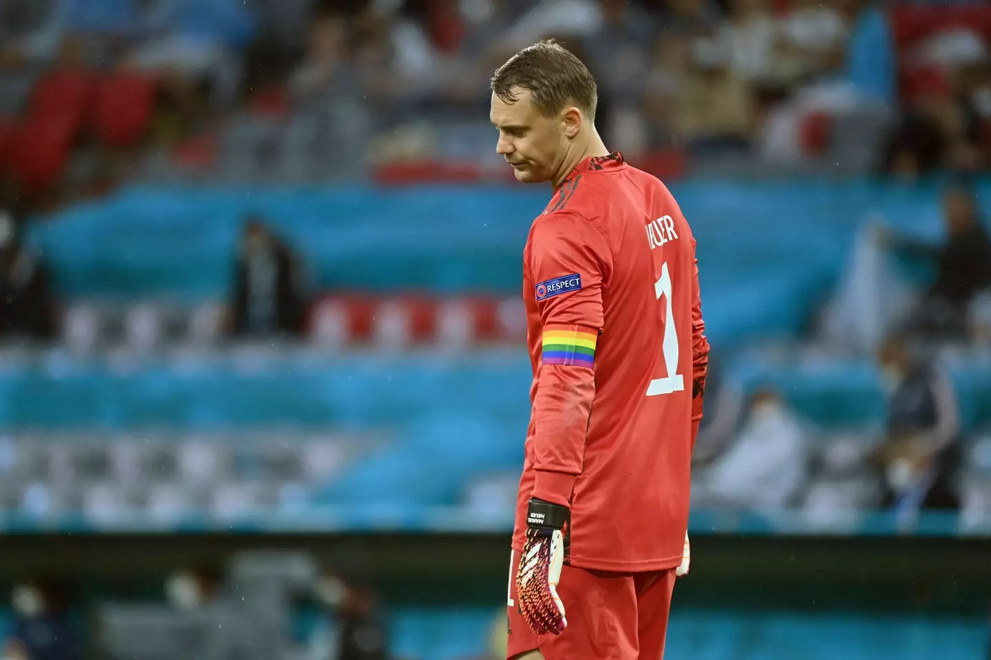 Neuer wearing the armband. Image: Alamy