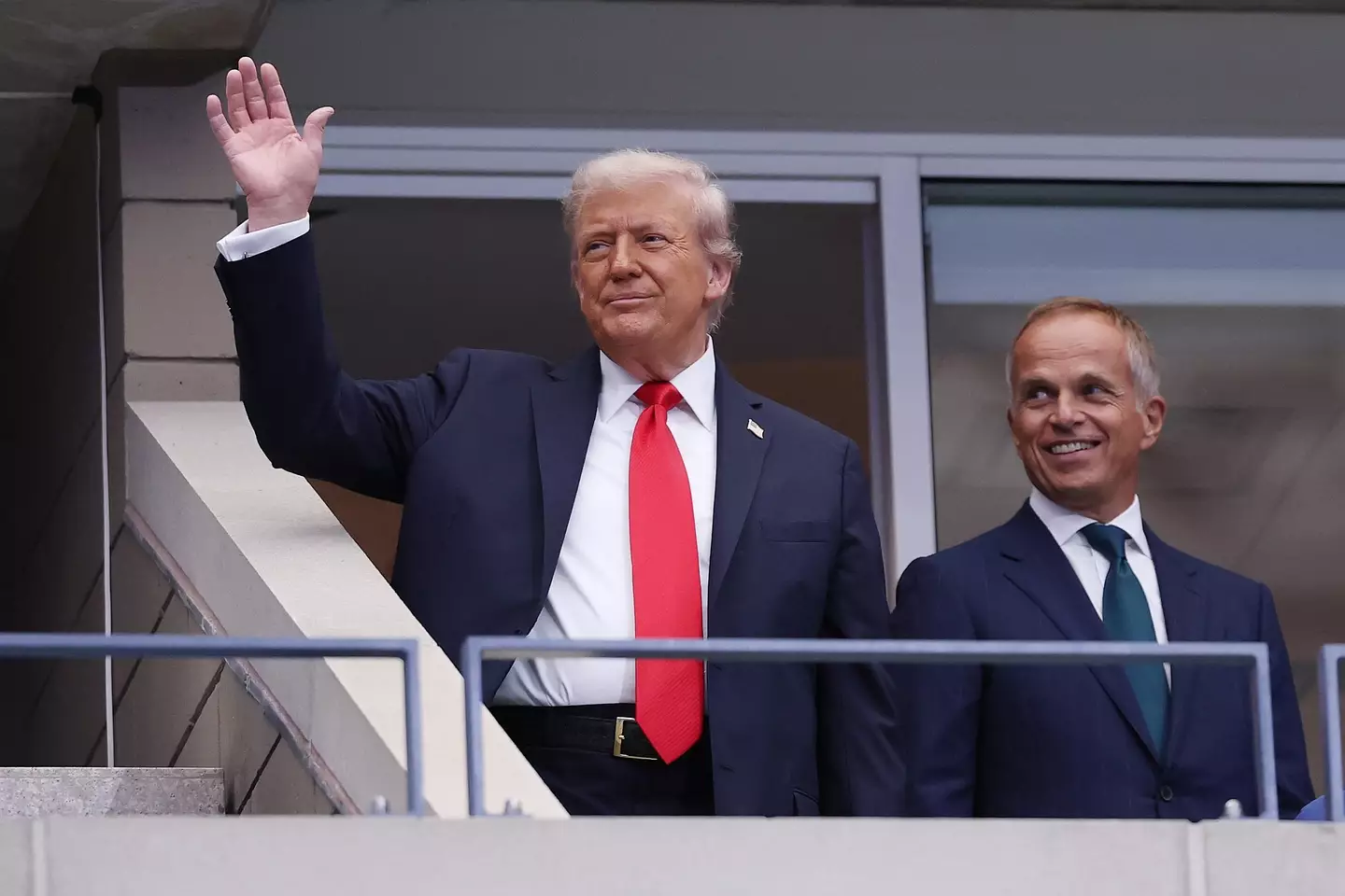 Donald Trump attended the US Open final (Image: Getty)