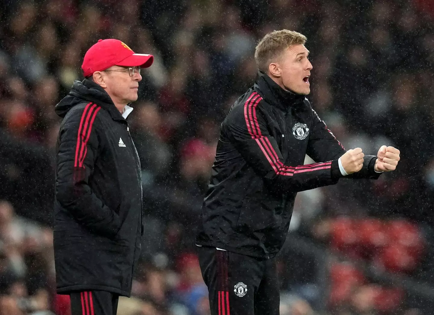 Fletcher shouting instructions at the players. Image: PA Images