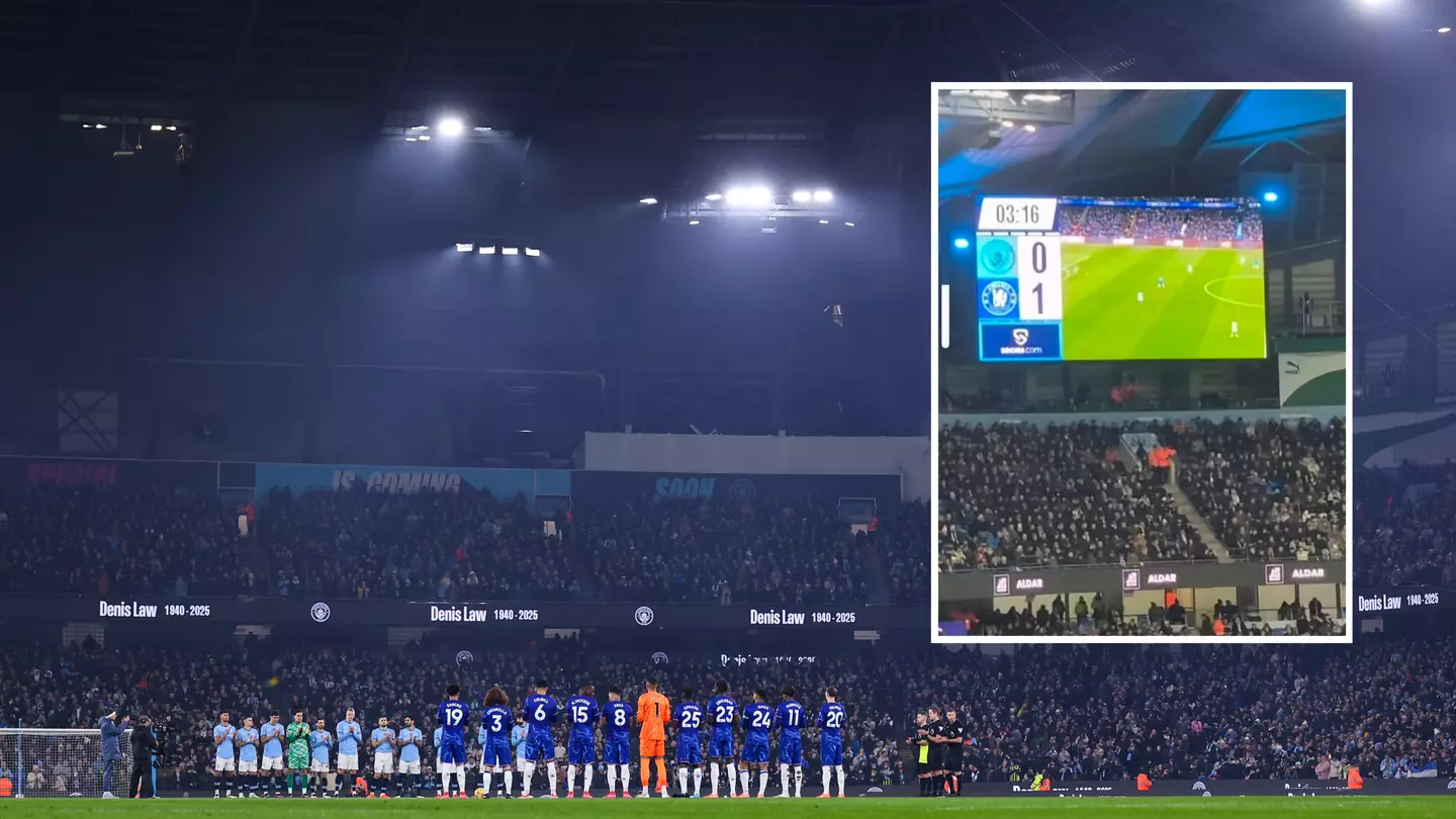 Chelsea outcast sits in the Etihad home end and calls out his former club for not sending him any tickets for the game with Man City