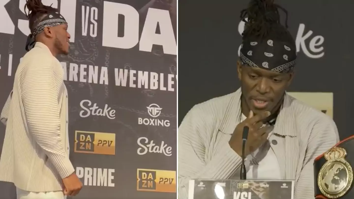 KSI bizarrely faces off with 'no one' as Dillon Danis doesn't show up to their press conference