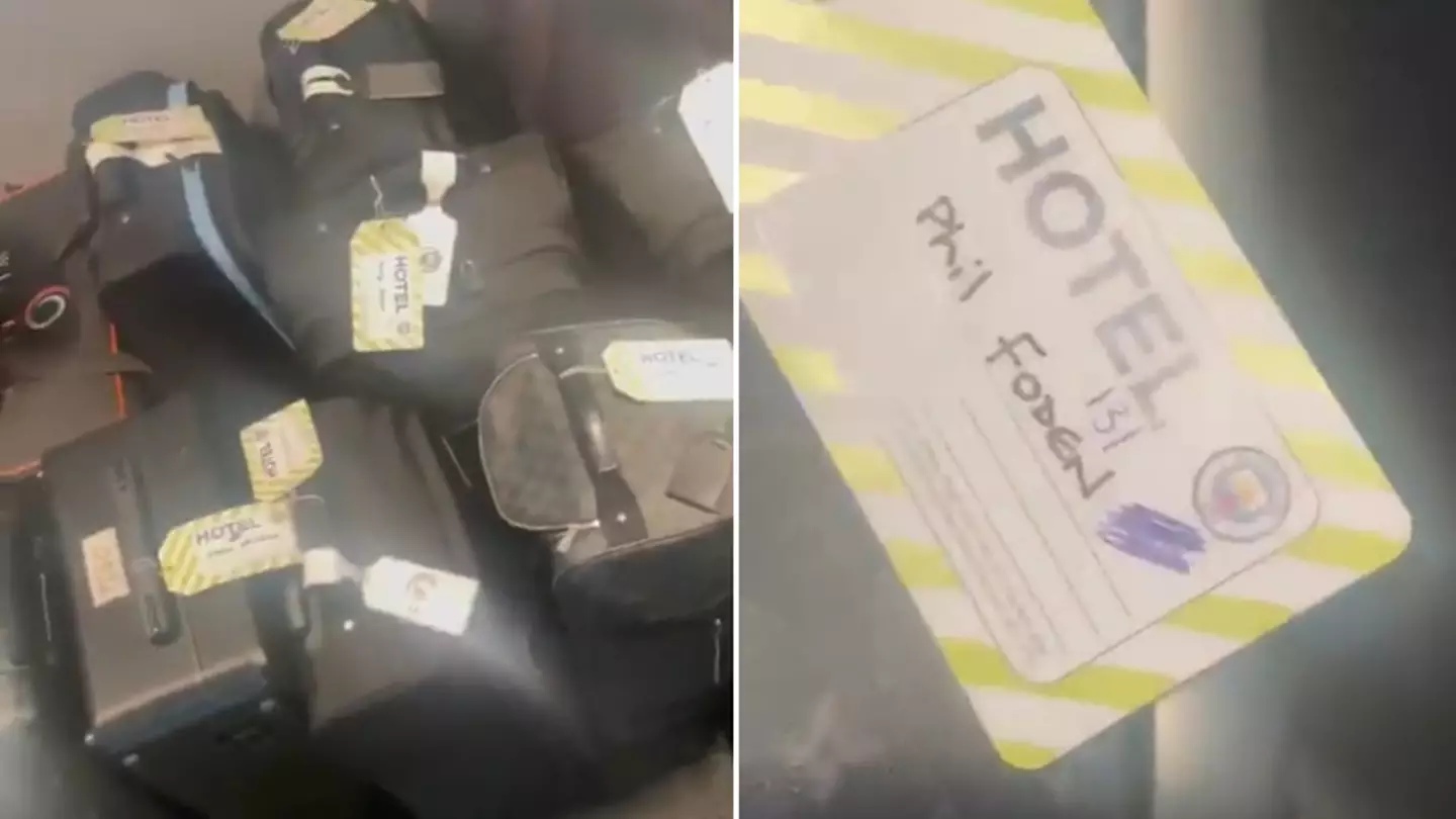 Footage has emerged showing fans speaking about stealing Manchester City players' suitcases
