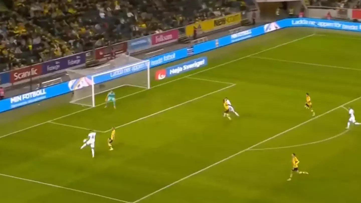 Benjamin Sesko scores Van Basten-esque volley against Sweden, one of the best goals you'll see this season