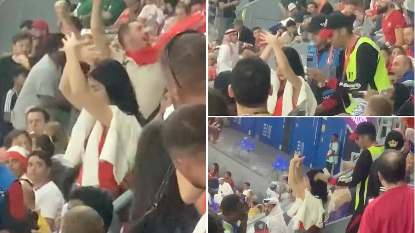 Fan escorted out of Switzerland's win over Serbia after making gesture in the crowd