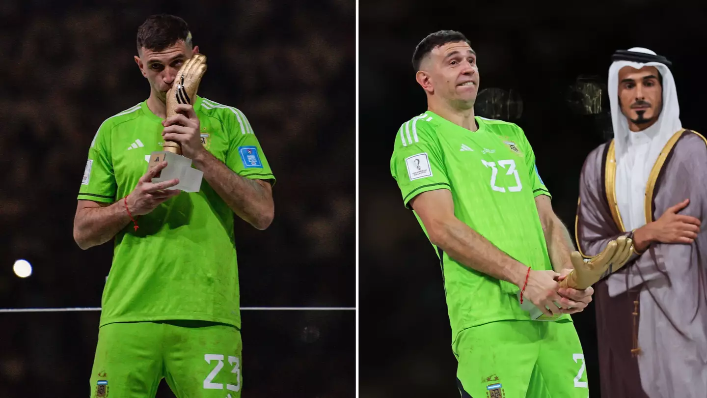 Argentina goalkeeper Emiliano Martinez explains his Golden Glove celebration