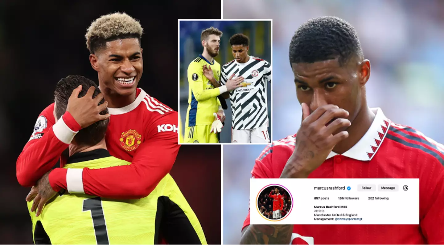 Marcus Rashford makes awkward mistake in goodbye message to David de Gea