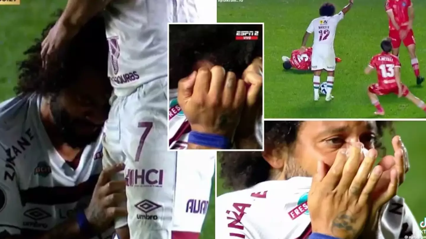 Marcelo accidentally breaks an opponent's leg in horrible incident, leaves the field in tears