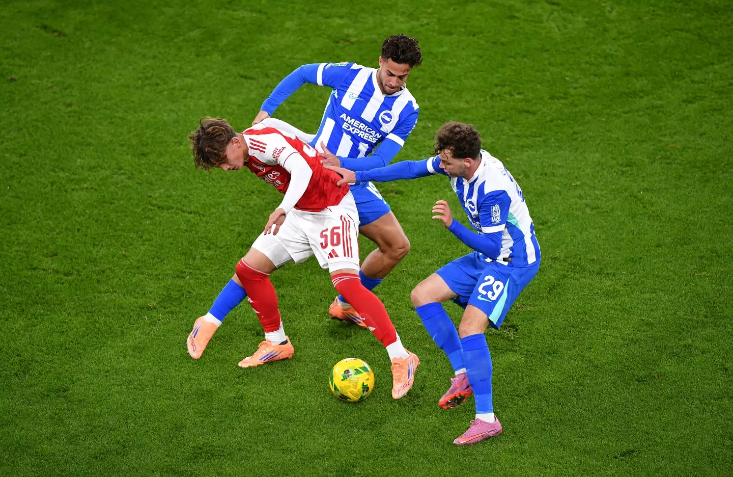 Max Dowman made his first start for Arsenal. Image: Getty
