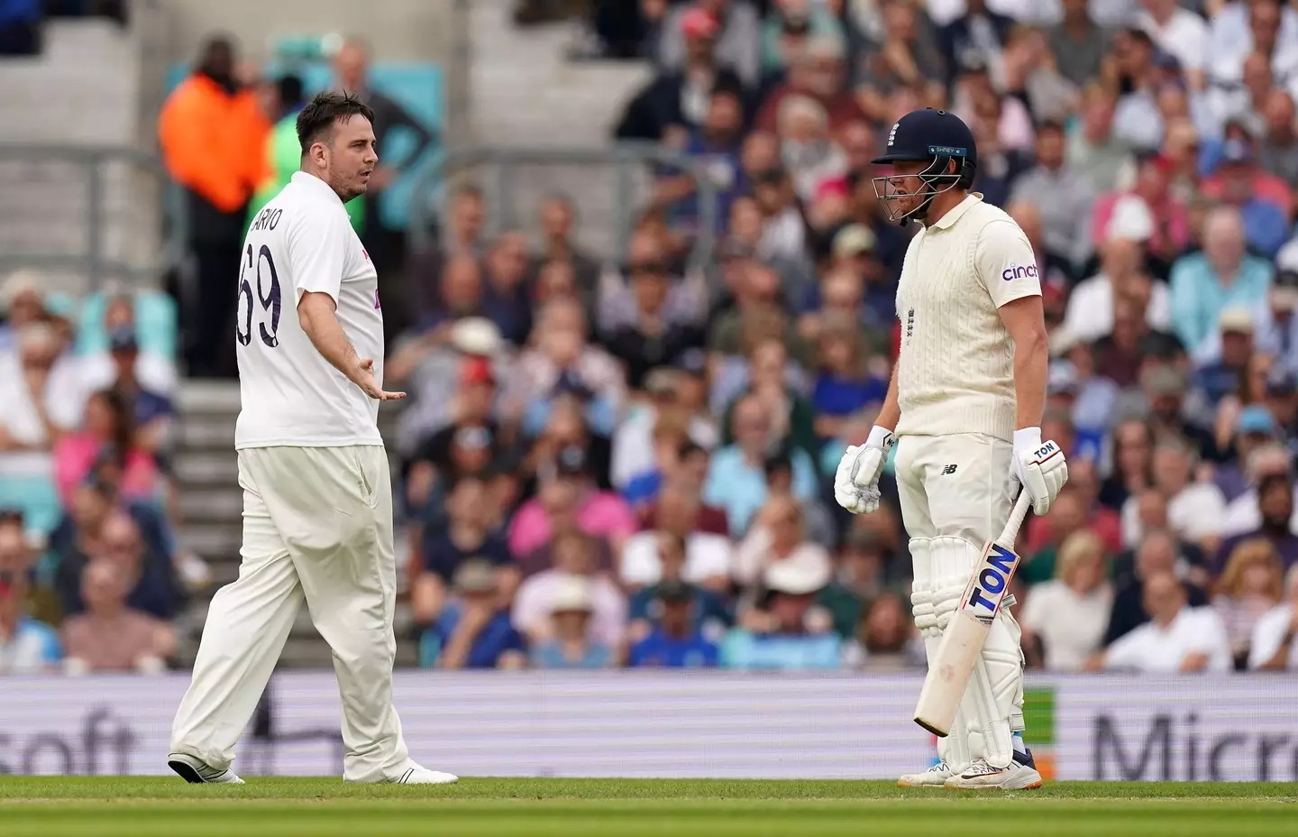 Jarvo's altercation with Jonny Bairstow. Image: Alamy