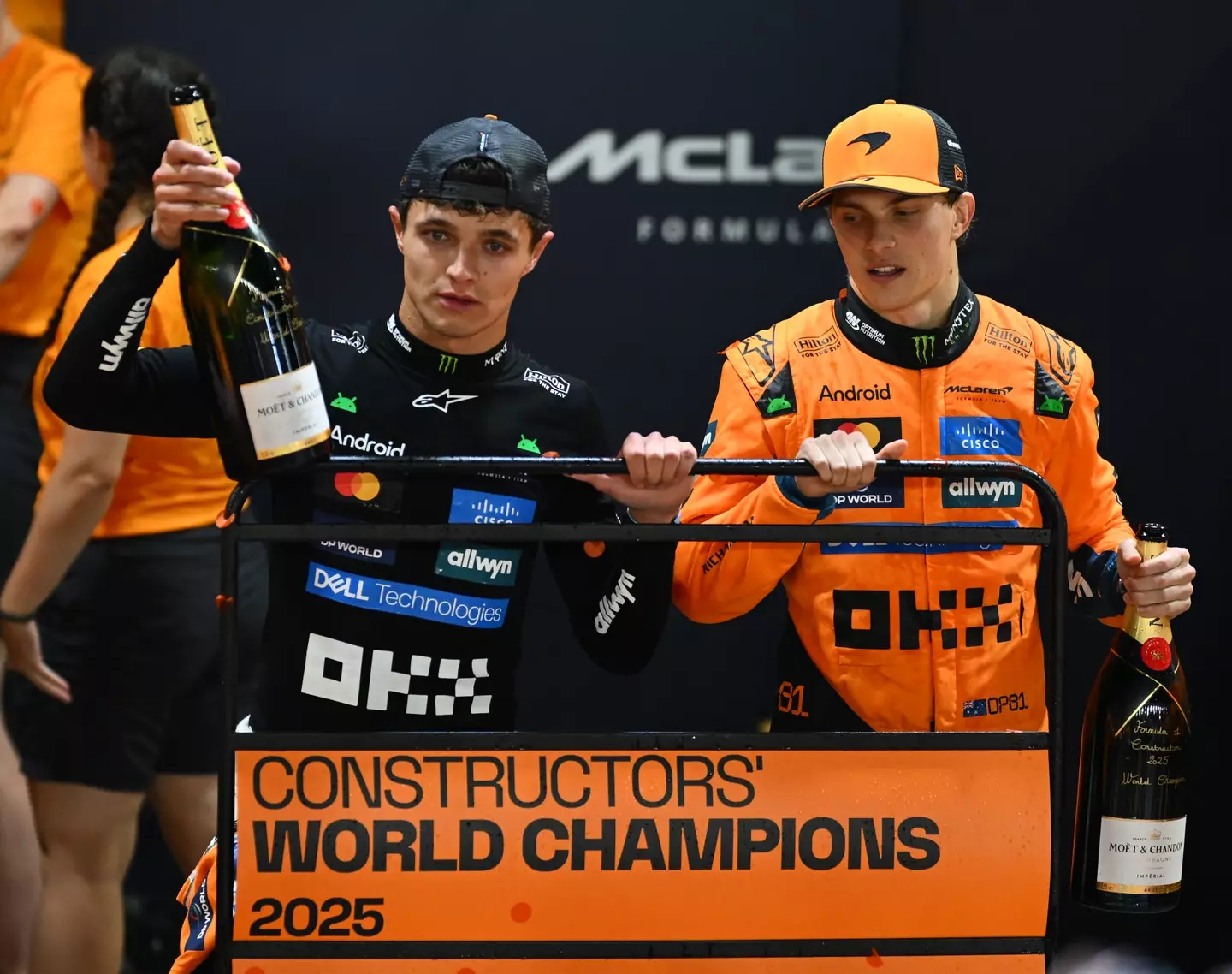 Lando Norris and Oscar Piastri. Image: Clive Mason / Staff via Getty
