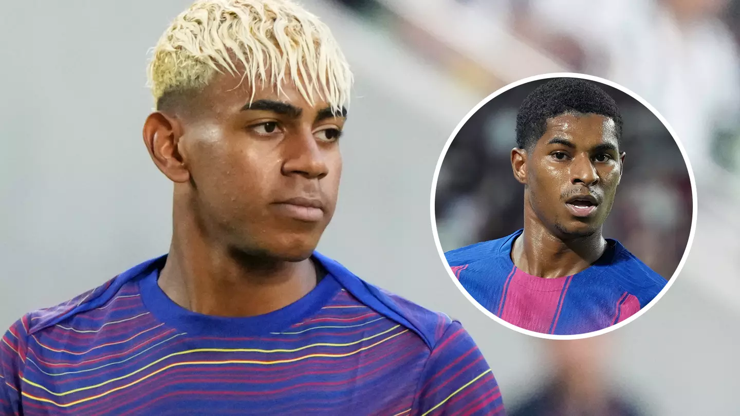 Lamine Yamal spotted copying Marcus Rashford in Barcelona training as 'secret' texts between pair leaked