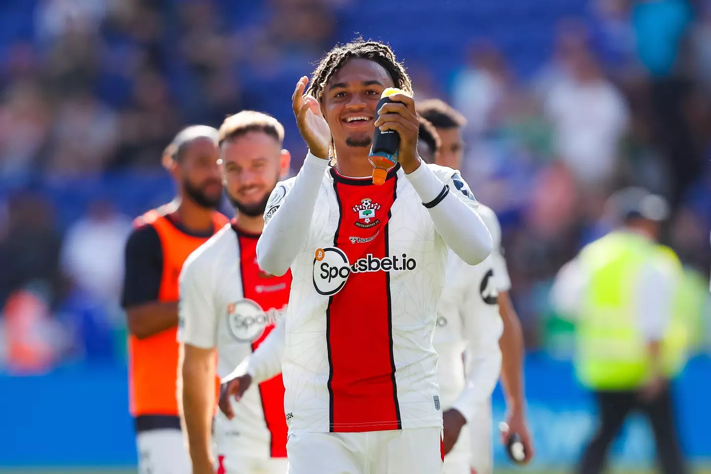 Sékou Mara celebrates Southampton's win over Leicester City (Alamy)