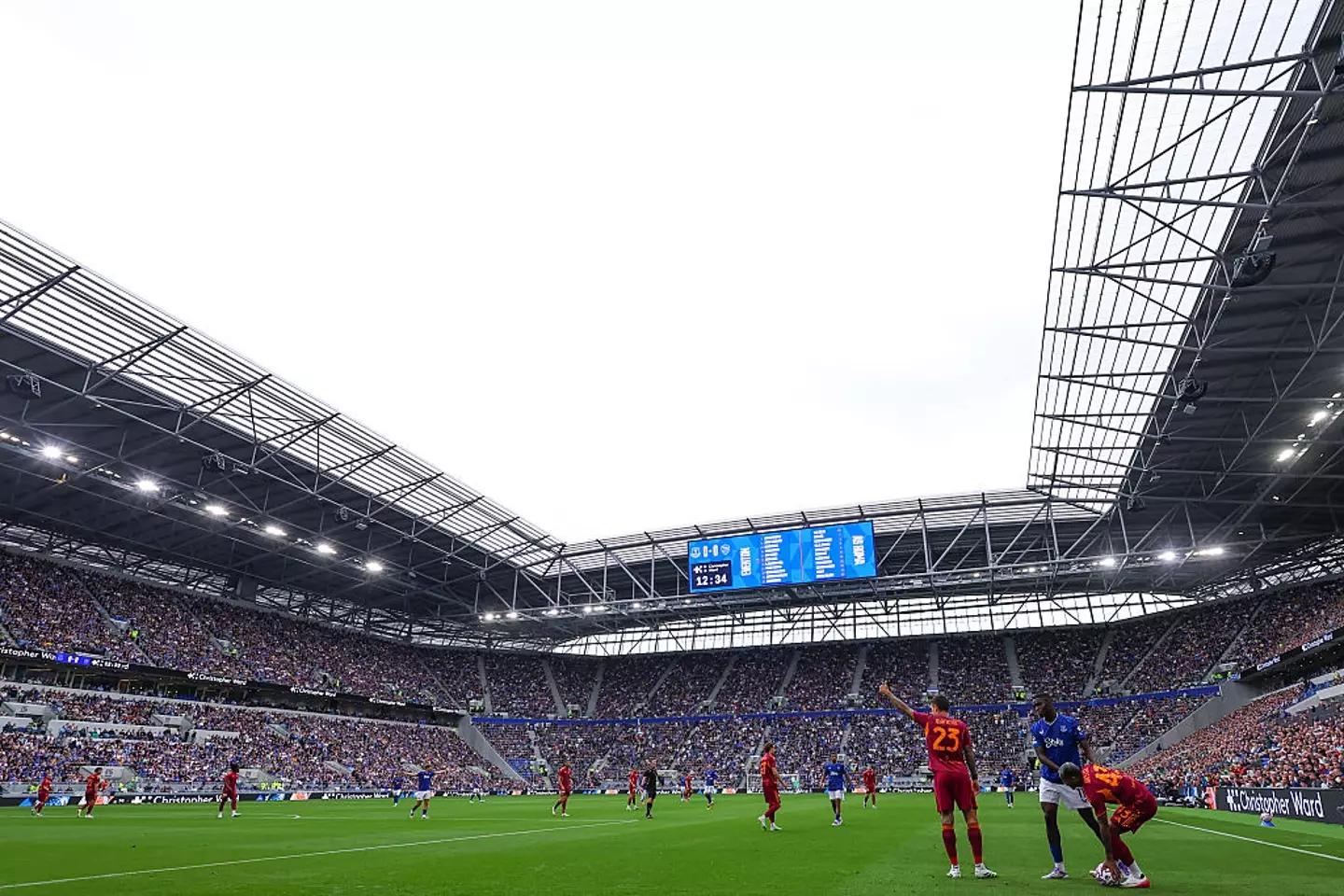 Everton faced AS Roma at the Hill Dickinson Stadium on Saturday (Credit:Getty)