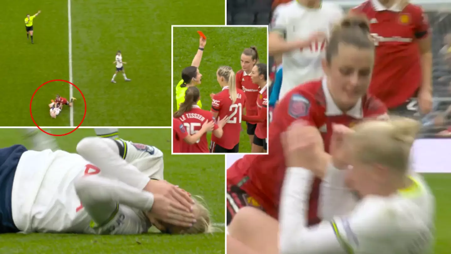 There's a massive debate over whether Ella Toone deserved straight red card vs Spurs