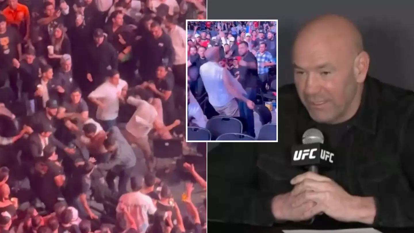 Dana White gives furious response after 'crazy' crowd brawl interrupts UFC Fight Night Mexico as footage emerges