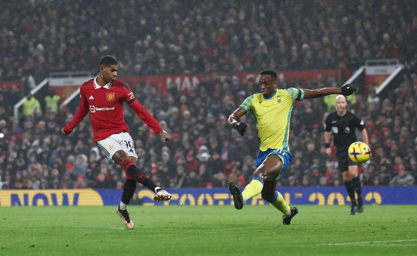 Rashford scores against Forest. Image: Alamy