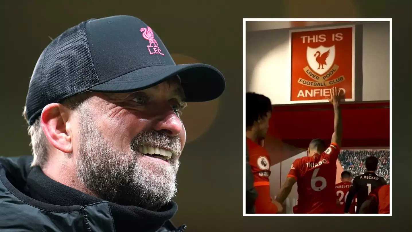 Six Liverpool players are 'banned' from touching the 'This is Anfield' sign, including Cody Gakpo