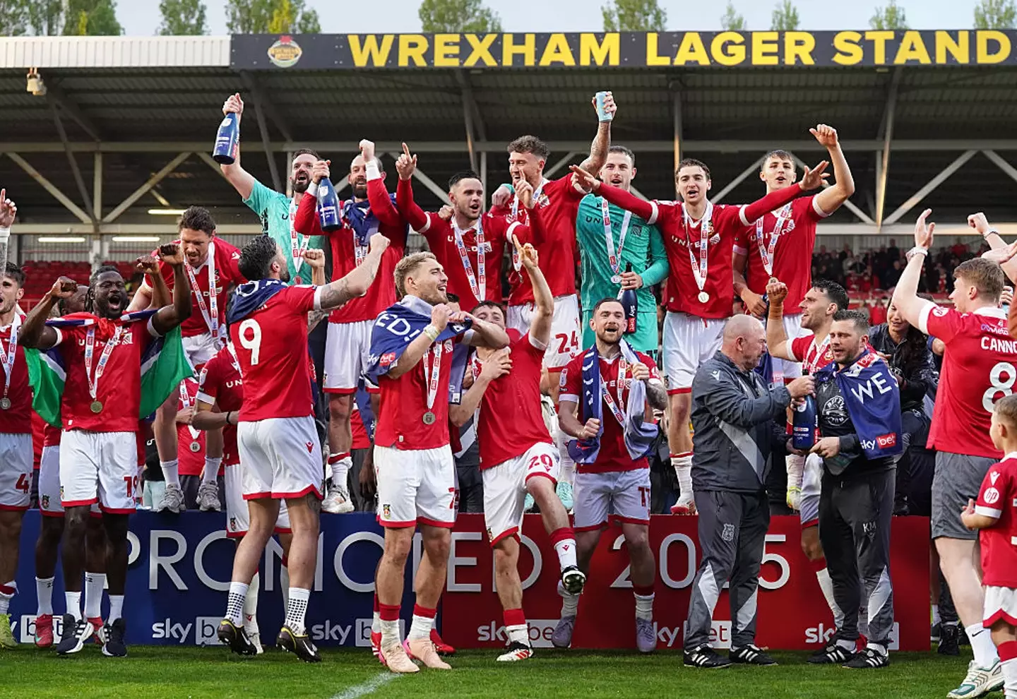 Wrexham were promoted to the Championship (Credit:Getty)