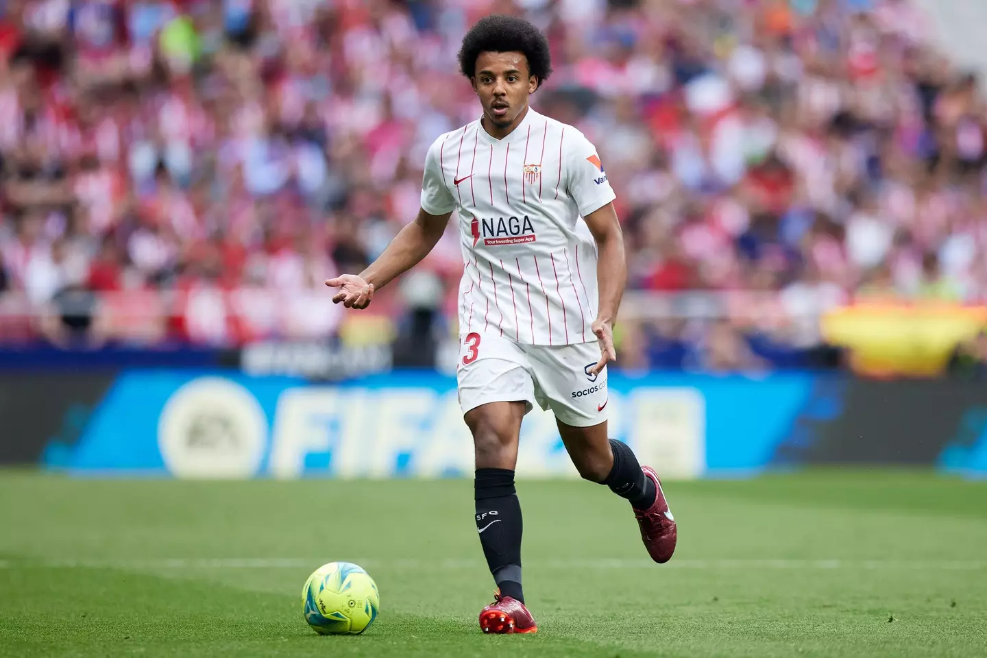 Jules Kounde for Sevilla against Atletico Madrid. (Alamy)