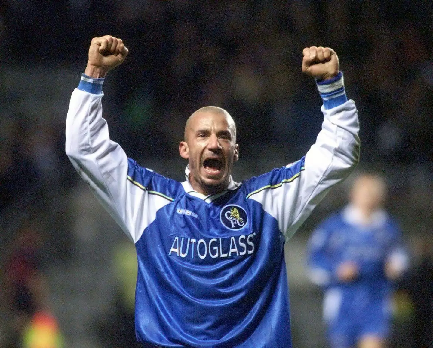 Gianluca Vialli in action for Chelsea during his time at the club. Image: Alamy