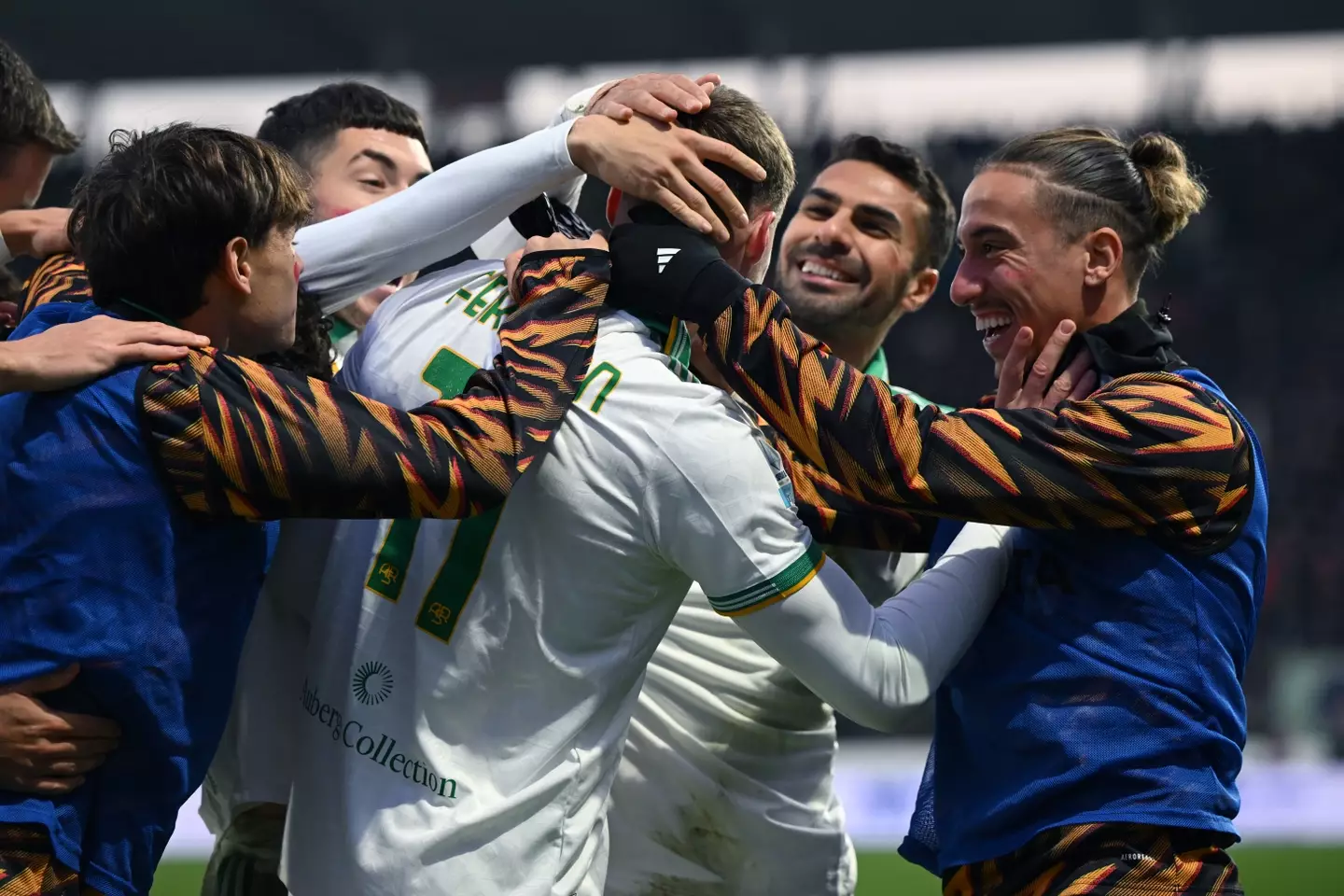 Ferguson after scoring his first competitive goal for Roma in November. Image credit: Getty