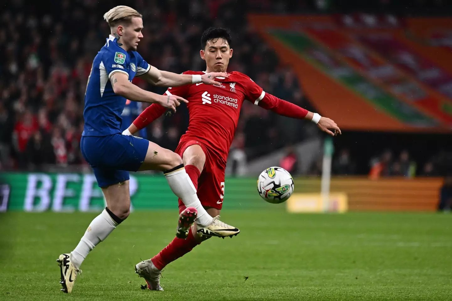 Mudryk in action in the League Cup final- Getty