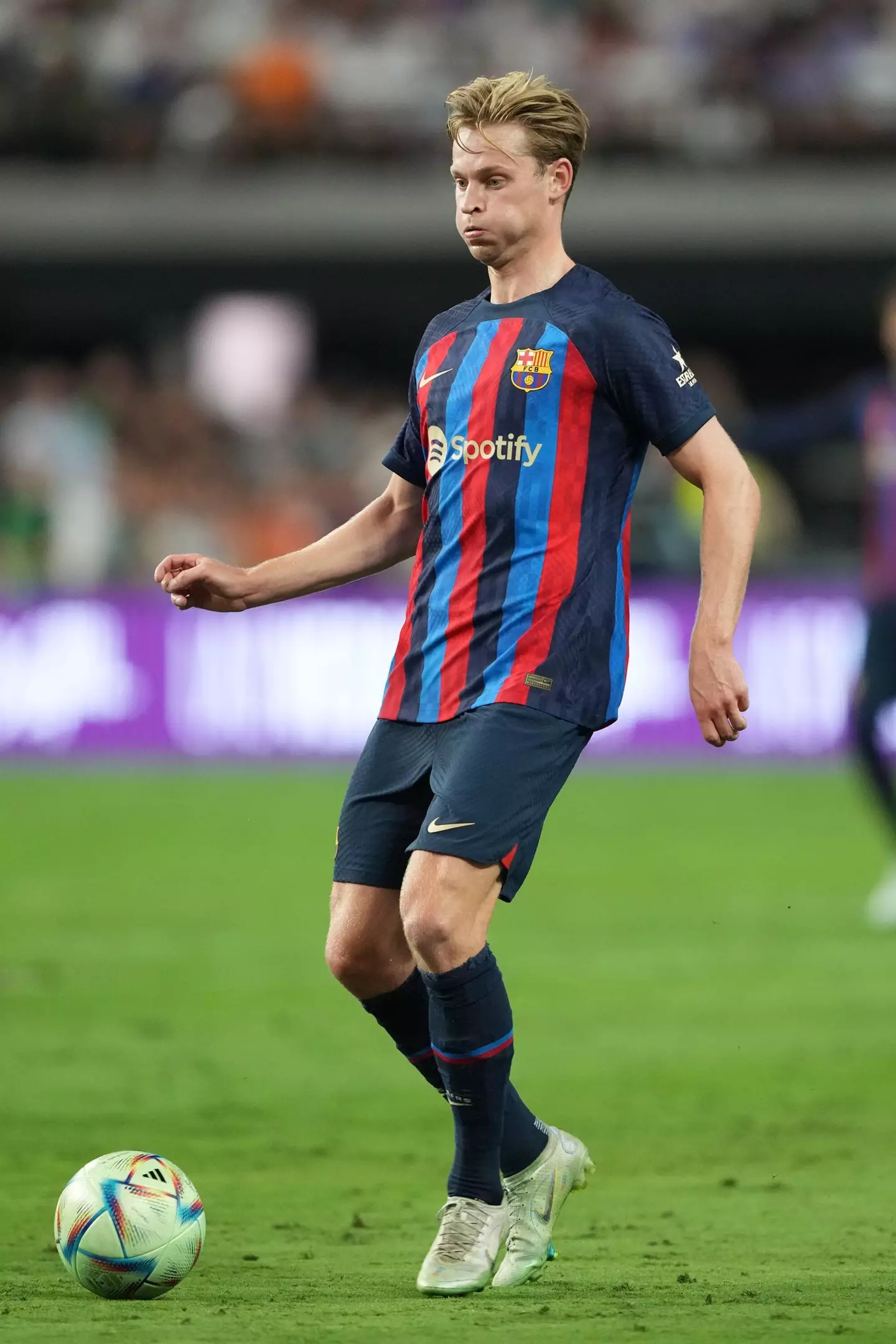 Barcelona will usually wear Spotify's logo on the front of their shirts this season (Image: Alamy)