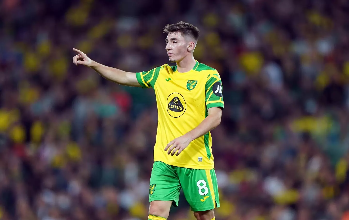 Norwich City's Billy Gilmour in action during his loan spell at the Canaries. (Alamy)